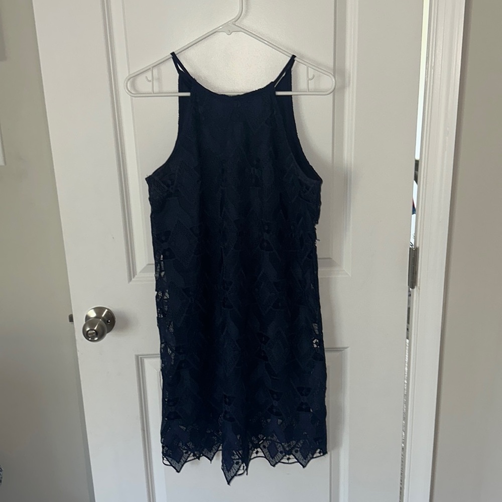 Navy blue lacy dress